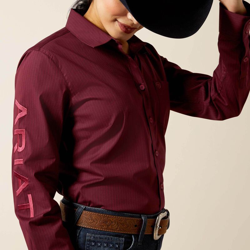 Women's Ariat Team Kirby Stretch Button Down Shirt #10065841