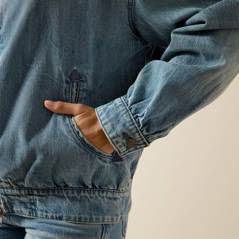 Women's Ariat Cheyenne Denim Bomber Jacket #10065931