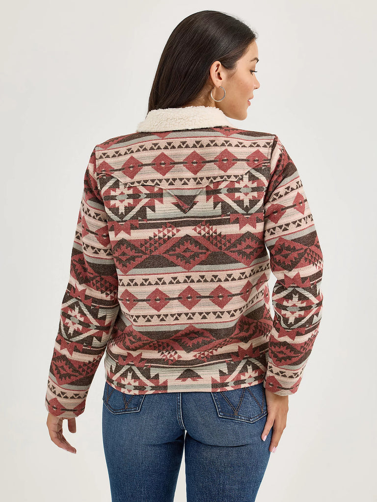 Women's Wrangler Sherpa Lined Jacquard Barn Jacket #112368301