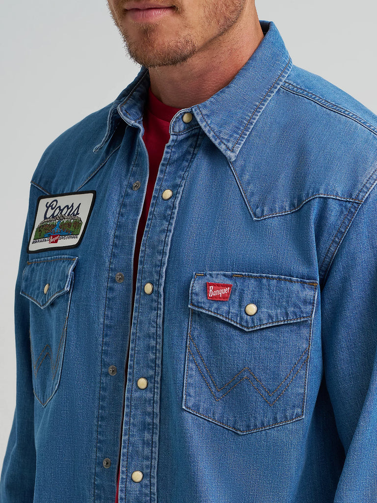 Men's Wrangler X Coors Snap Front Shirt #112373829