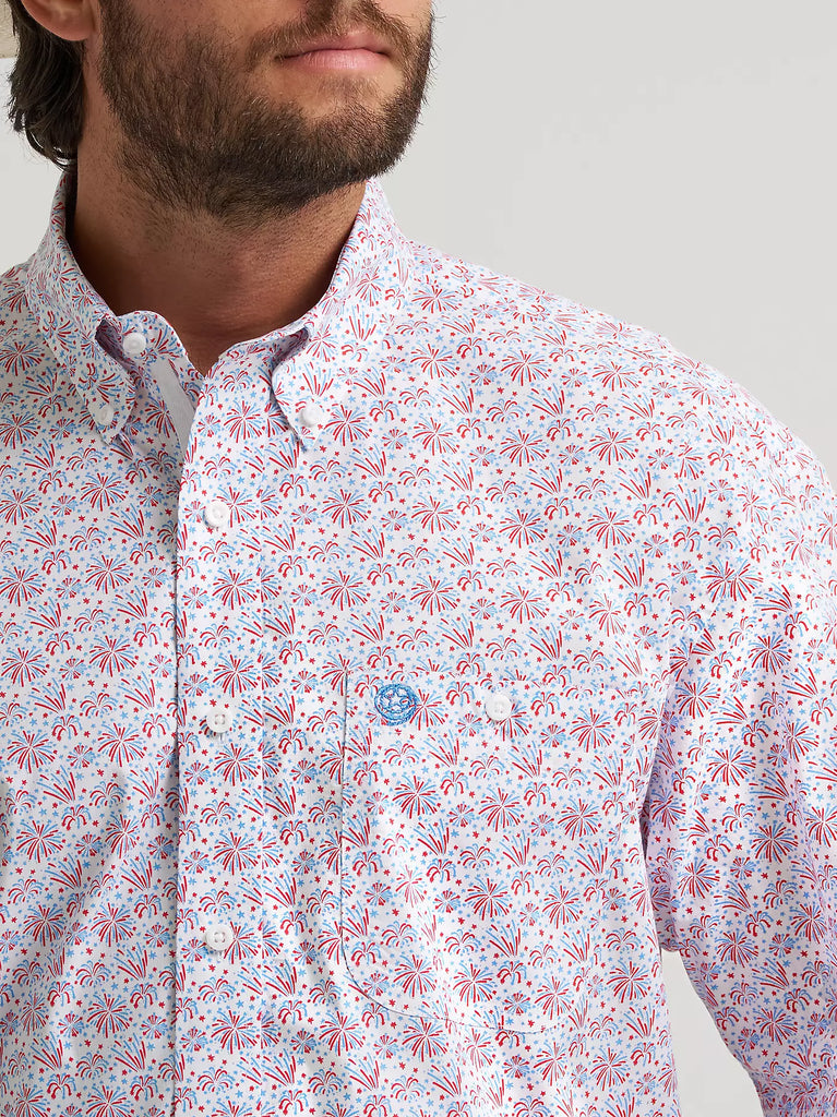 Wrangler Men's George Strait Button Down Shirt L