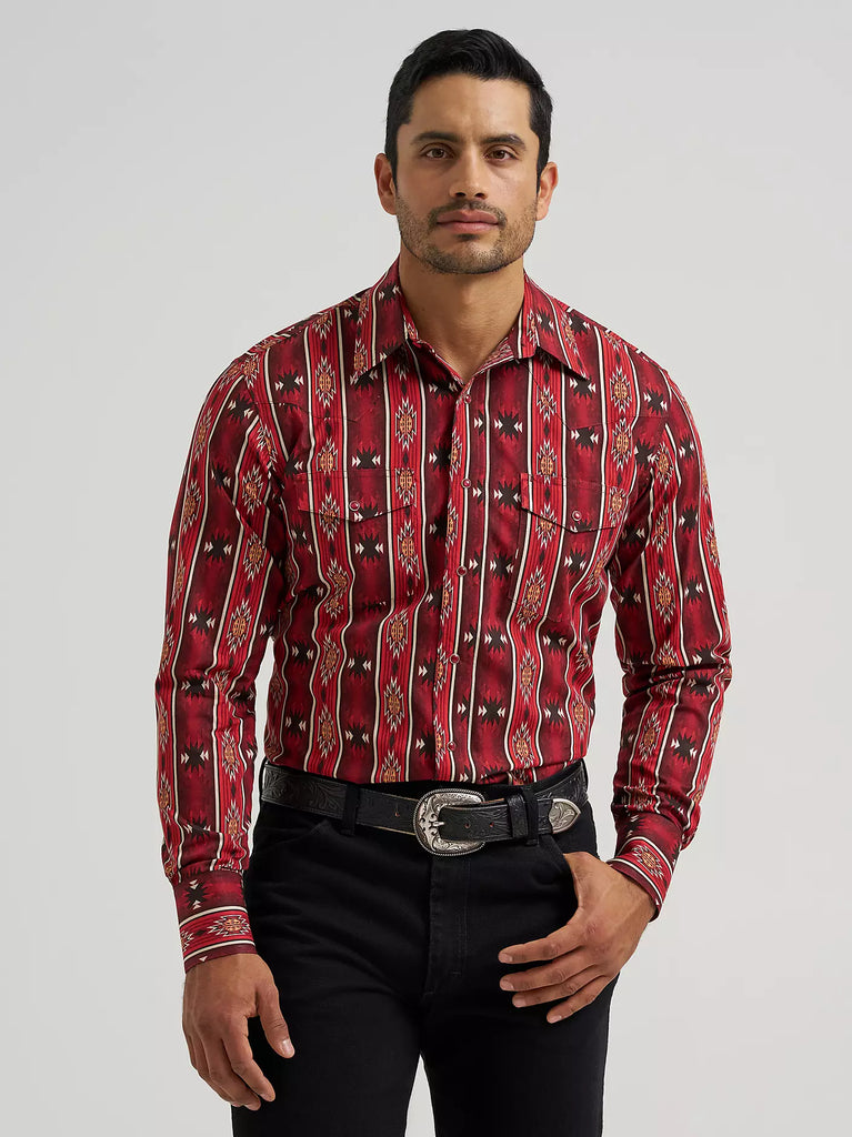トップス the red thread S symbol bicolor tops Men's Wrangler Checotah Snap Front Shirt #112384296 | High Country