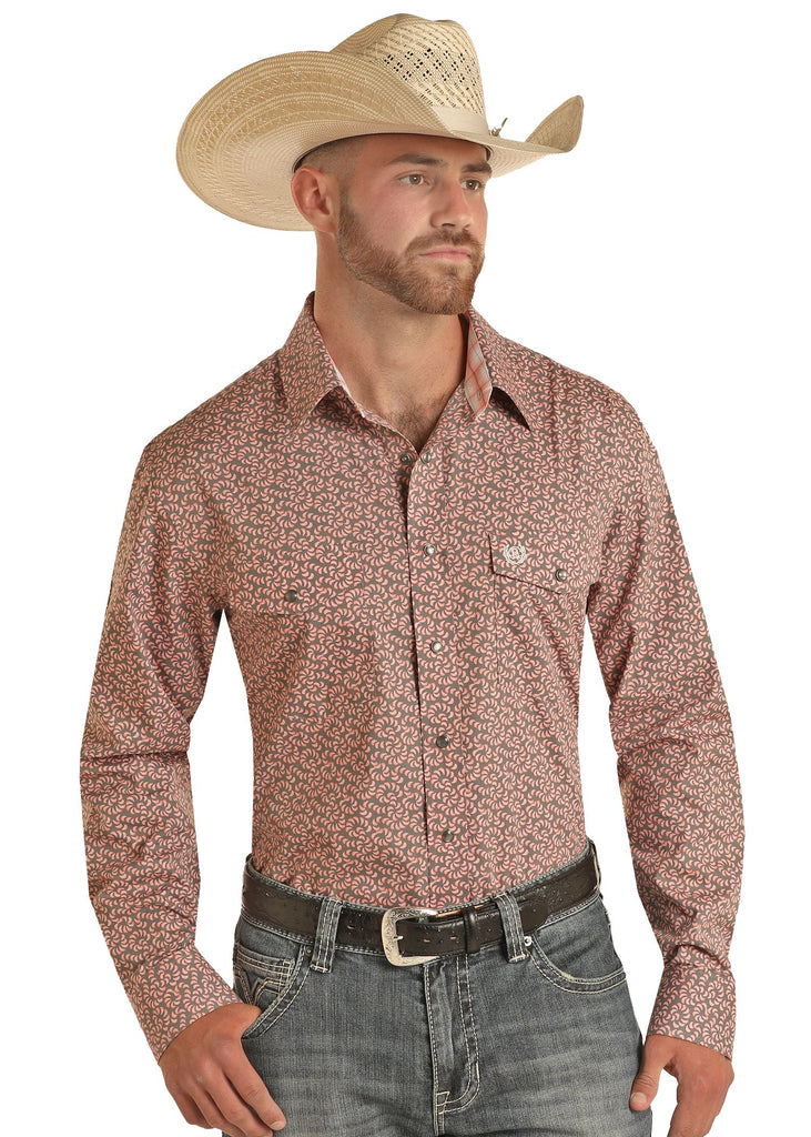 Men's Rough Stock Snap Front Shirt #PXN2S03334