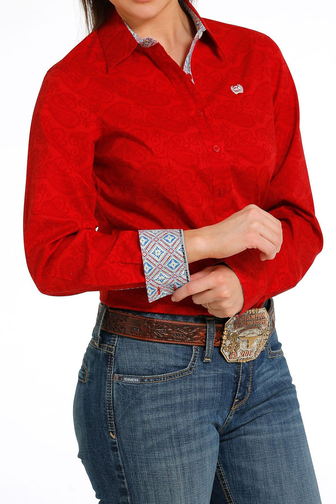 Women's Cinch Button Down Shirt #MSW9165035
