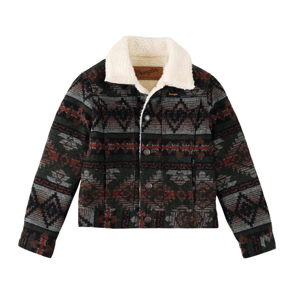 Boy's Wrangler Sherpa Lined Jacquard Jacket #112335716
