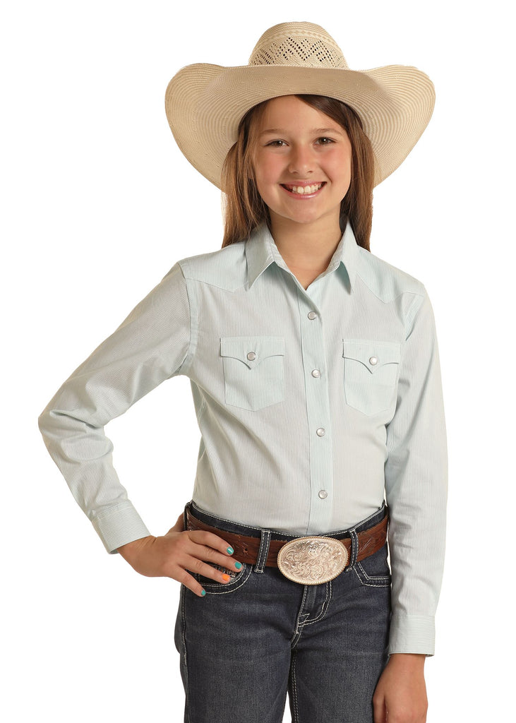 Girl's Rough Stock Snap Front Shirt #RGN2S03162