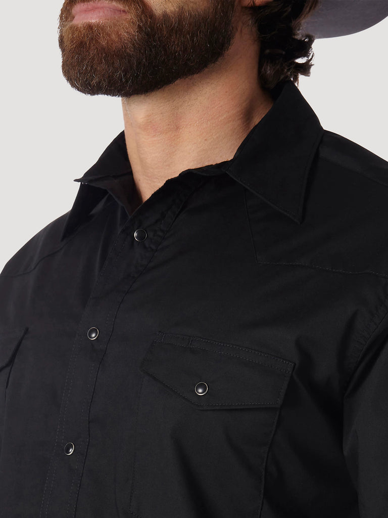 Men's Wrangler Authentic Sport Western Snap Front Shirt #71105BK