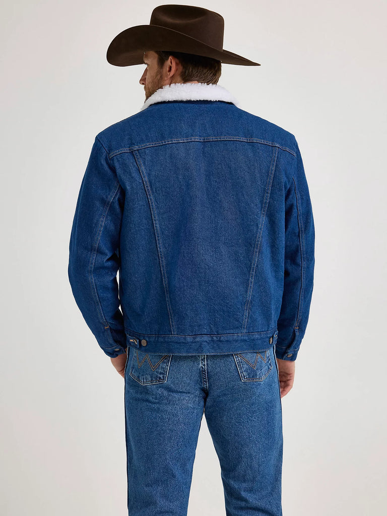 Men's Wrangler Sherpa Lined Denim Jacket #74255PW