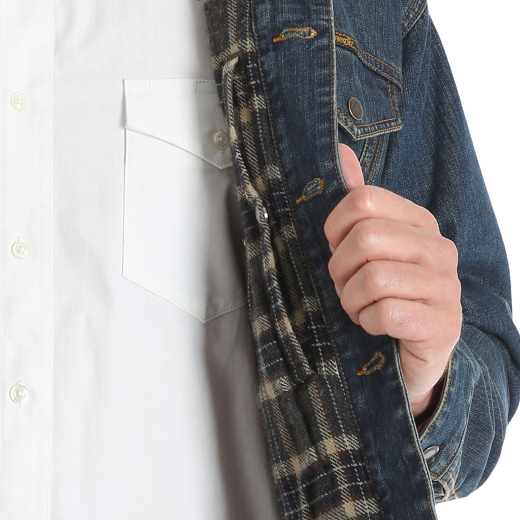 Men's Wrangler Concealed Carry Blanket Lined Denim Jacket #74265CDX (Big and Tall)