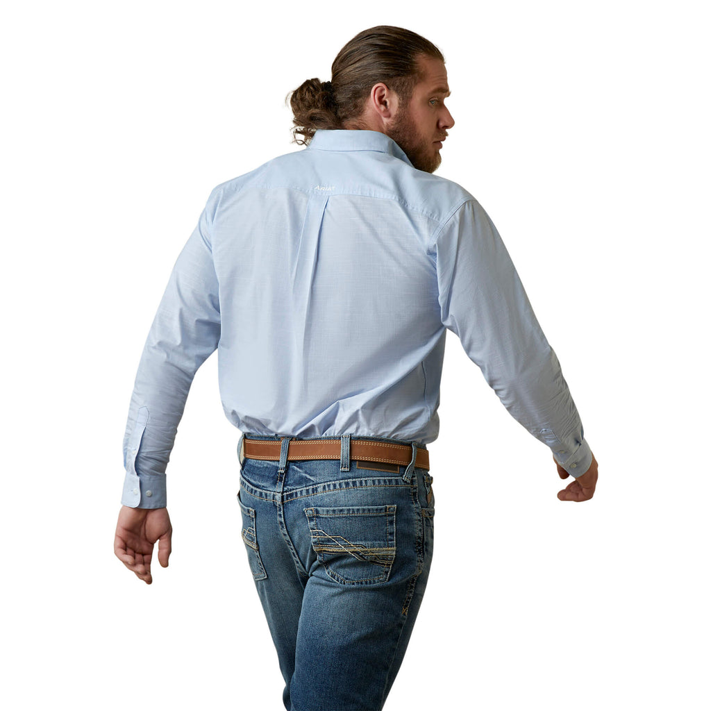 Men's Ariat Solid Slub Classic Fit Button Down Shirt #10045025-C