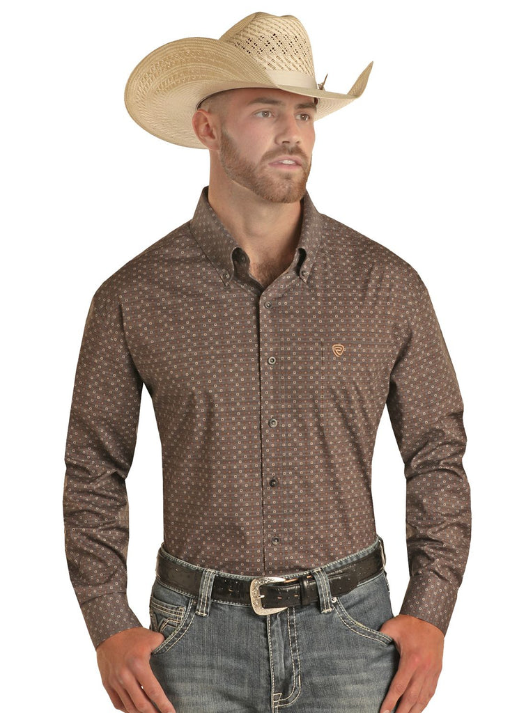 Men's Rock & Roll Cowboy Button Down Shirt #BMB2S03369