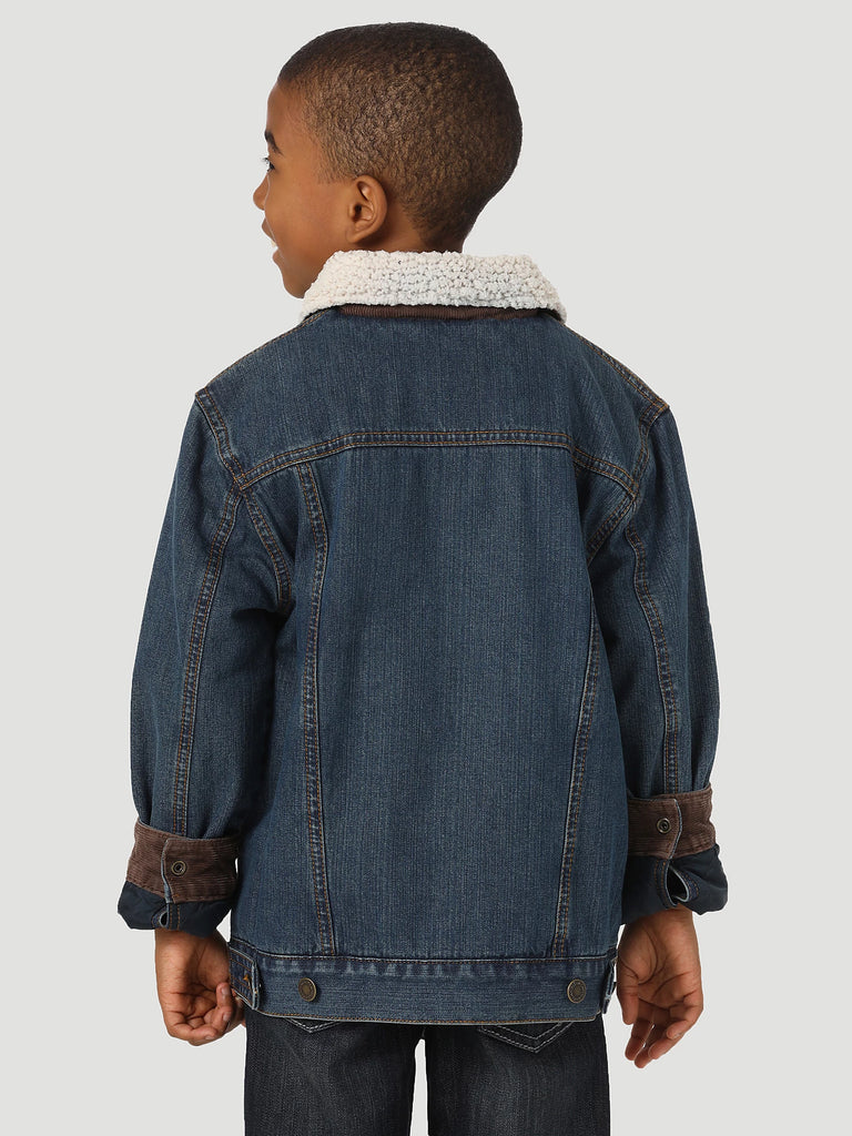 Boy's Wrangler Sherpa Lined Denim Jacket #84256RT