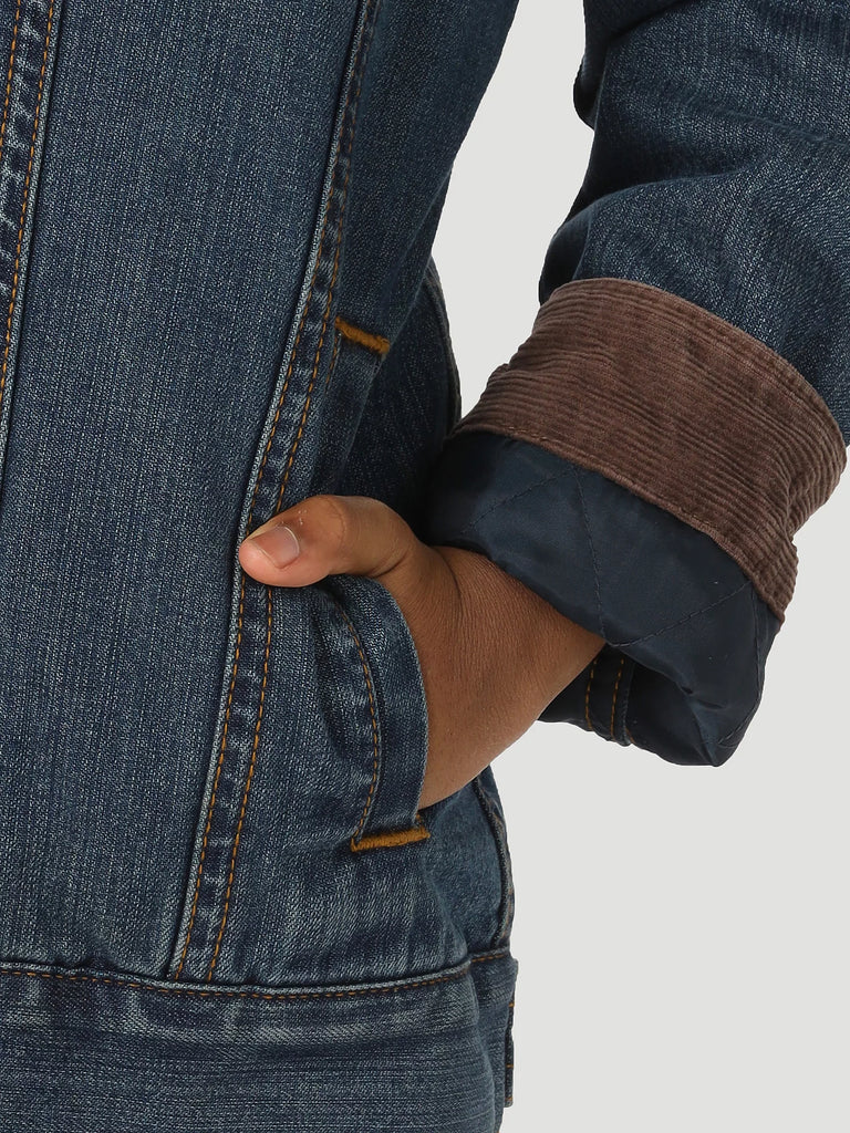 Boy's Wrangler Sherpa Lined Denim Jacket #84256RT