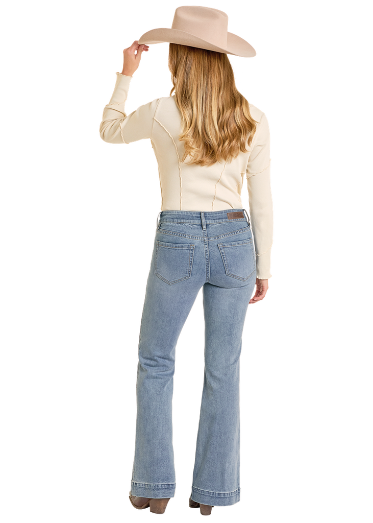 Women's Rock & Roll Cowgirl Mid-Rise Trouser Jean #BW5MD07206
