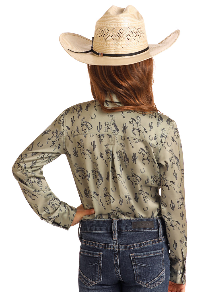 Girl's Rock & Roll Cowgirl Snap Front Shirt #BGN2S05892