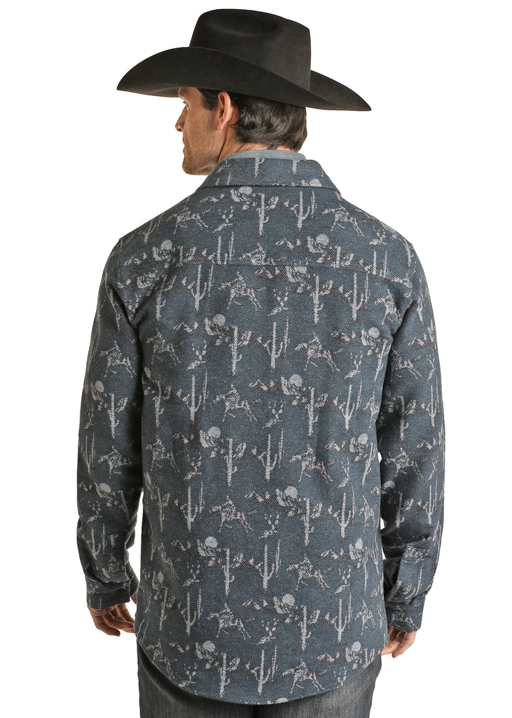 Men's Rock & Roll Shirt Jacket #BM92C02299