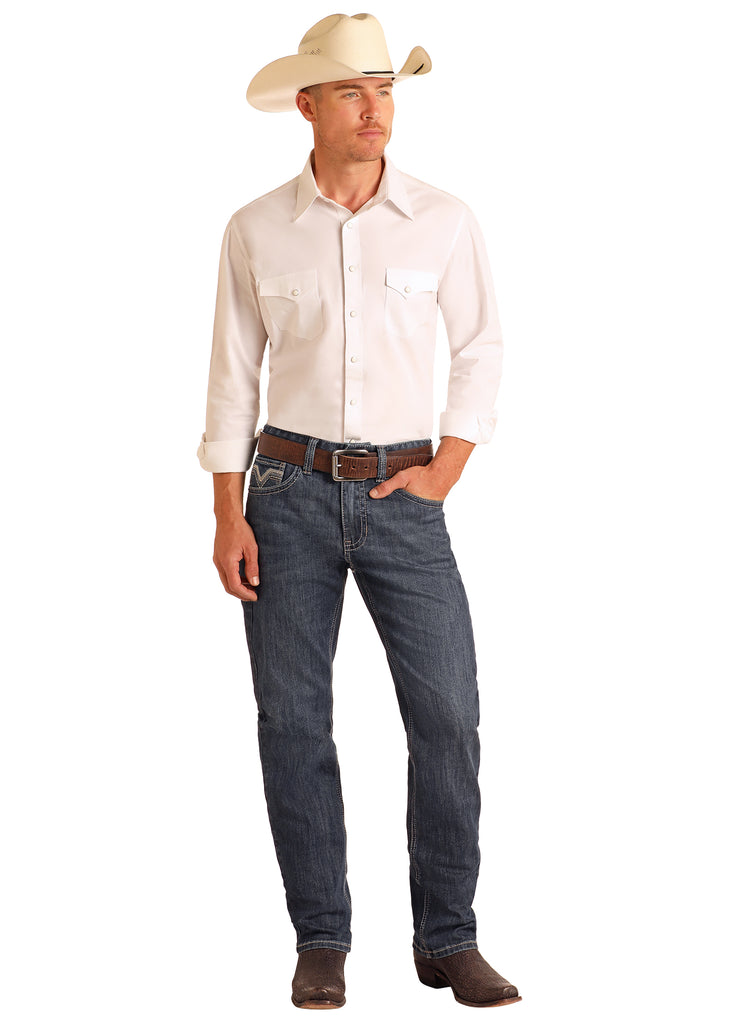 Men's Rock & Roll Cowboy Alpha Tapered Bootcut Jean #BMHBD06234