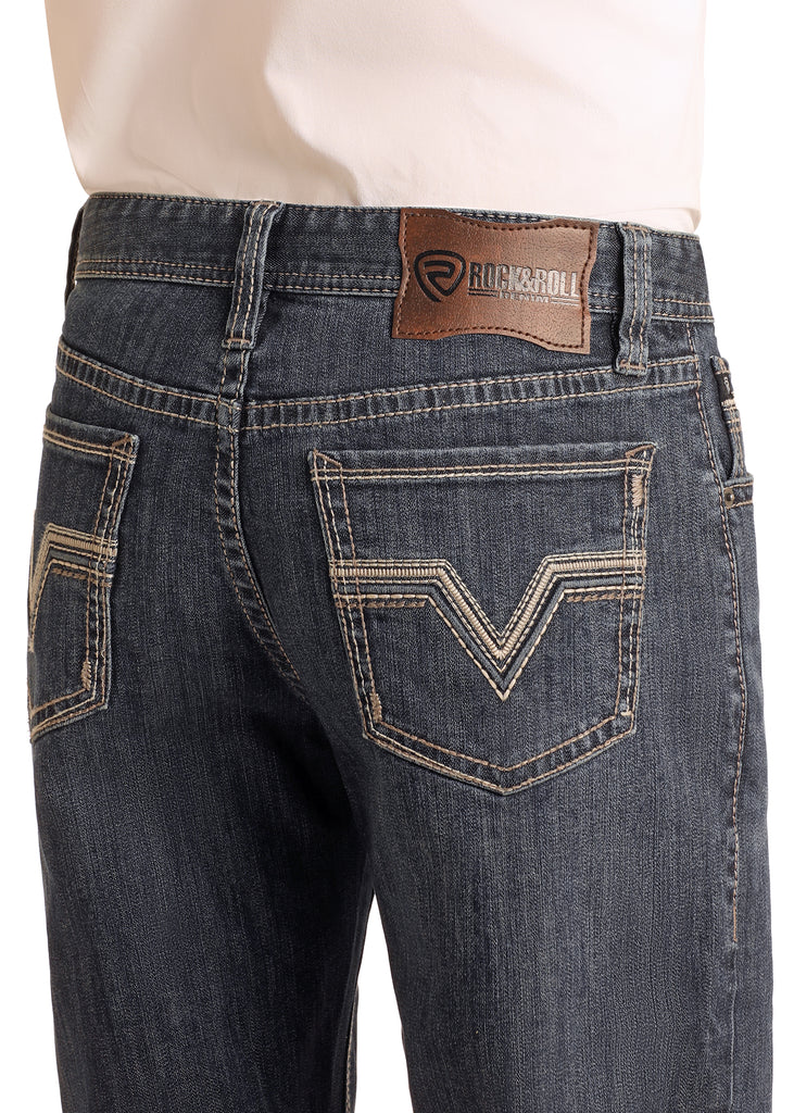 Men's Rock & Roll Cowboy Alpha Tapered Bootcut Jean #BMHBD06234