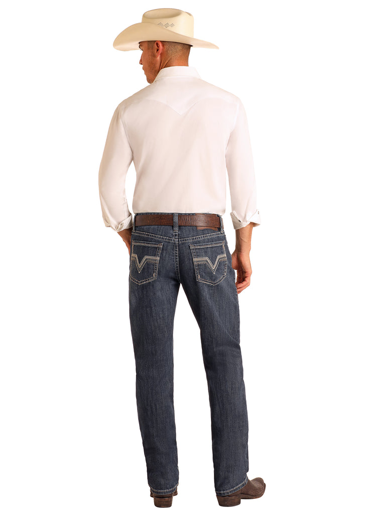 Men's Rock & Roll Cowboy Alpha Tapered Bootcut Jean #BMHBD06234