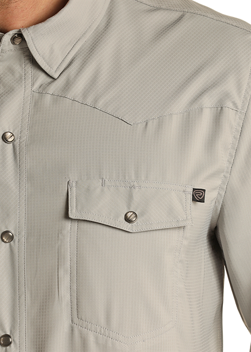 Men's Rock & Roll Cowboy TekWestern Snap Front Shirt #BMN2S06797