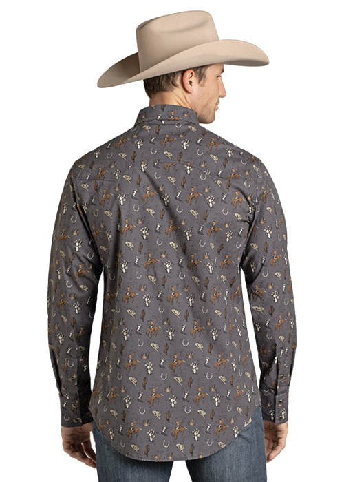 Men's Rock & Roll Cowboy Snap Front Shirt #BMN2S07163