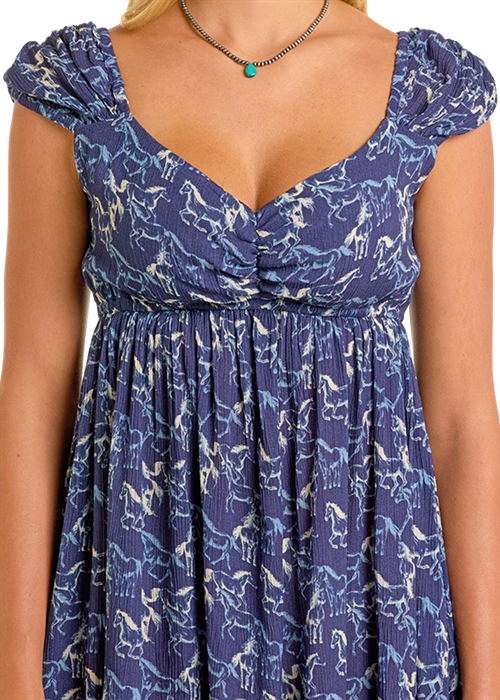 mini cowgirl dresses for women Women's Rock & Roll Cowgirl Mini Dress #BWD1R06300