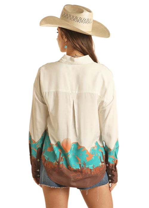 Women's Rock & Roll Cowgirl Button Down Shirt #BWN2S03250