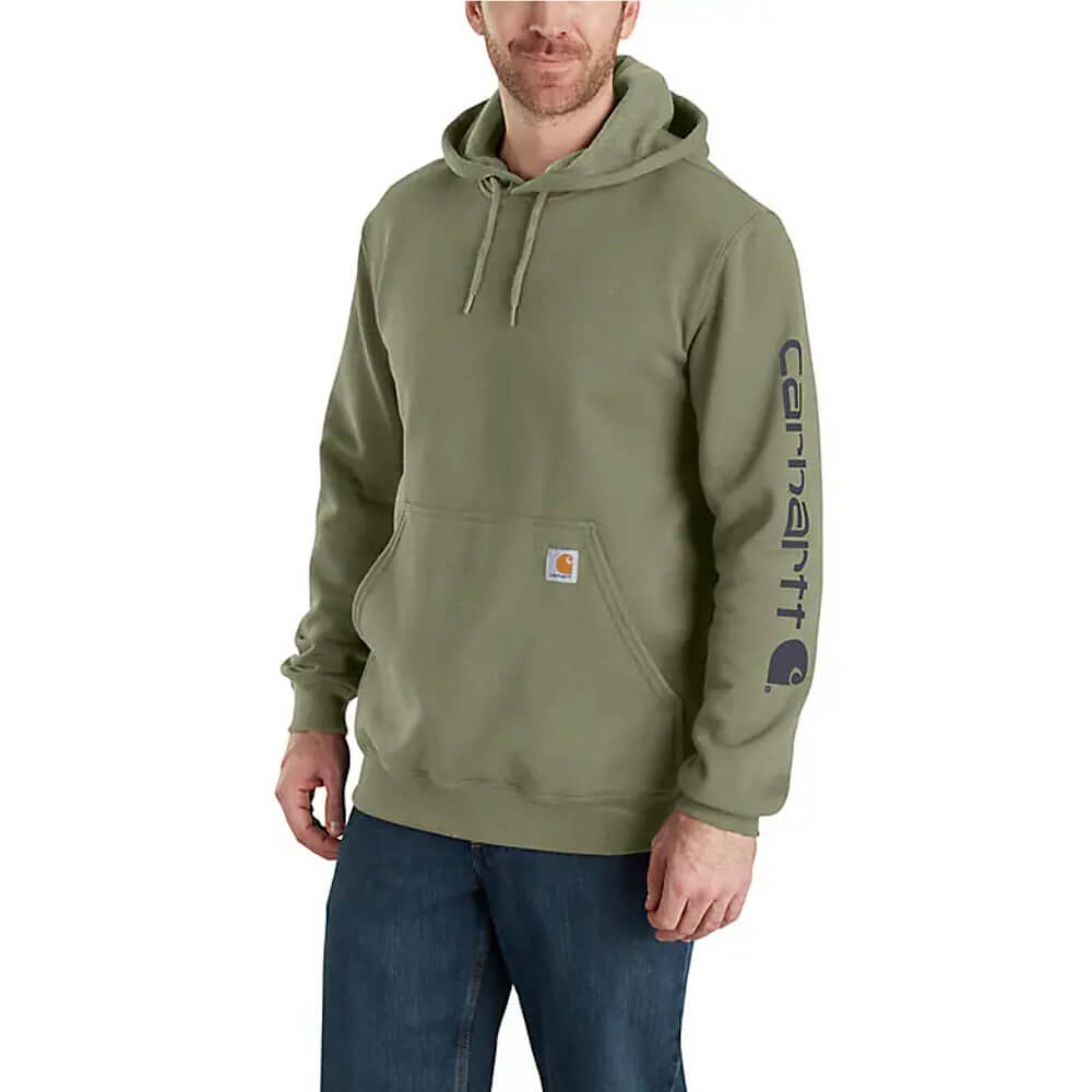 Men's Carhartt Loose Fit Midweight Logo Sleeve Hoodie #K288 | High