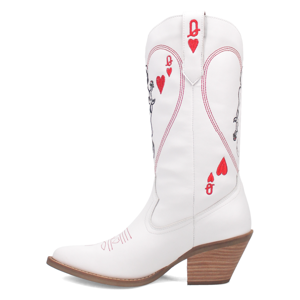 Women's Dingo Queen Of Hearts Leather Western Boot #DI174