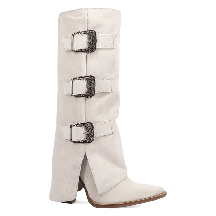 Women's Dingo Buckle Bunny Western Boot #DI2345-WH