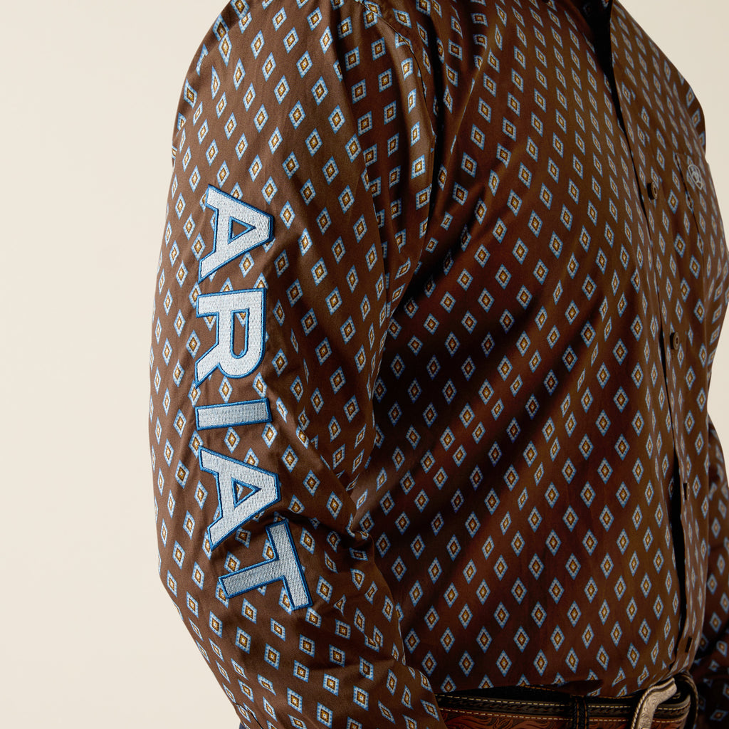 Men's Ariat Team Oak Classic Fit Button Down Shirt #10054056X