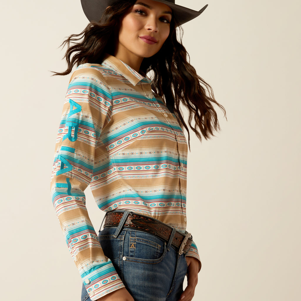 Women's Ariat Team Kirby Stretch Button Down Shirt #10052716