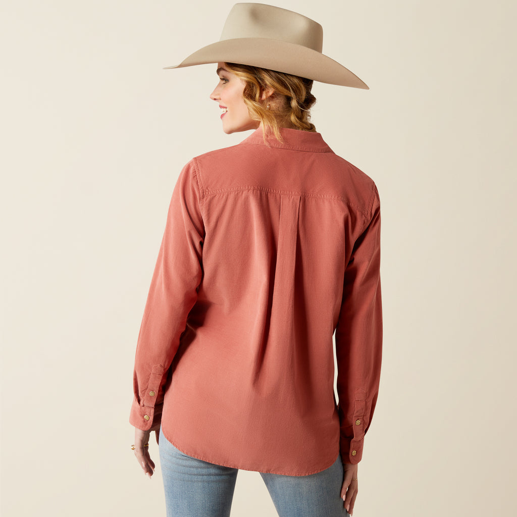 Women's Ariat Billie Jean Corded Button Down Shirt #10053971