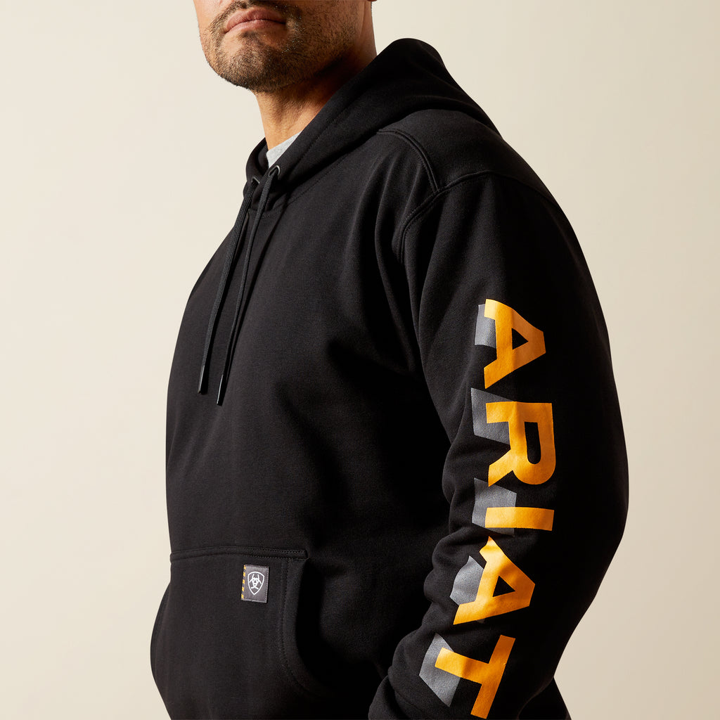 Men's Ariat Rebar Lightweight Logo Hoodie #10062710
