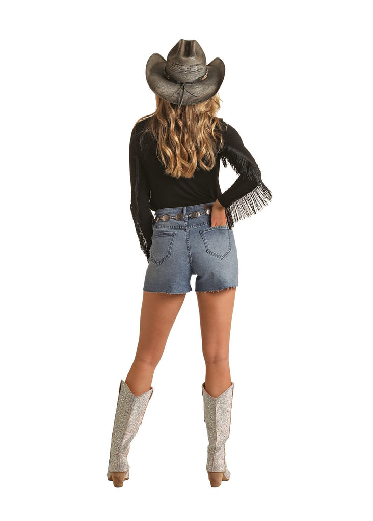 Women's Rock & Roll Cowgirl Denim Shorts #BW68D03552