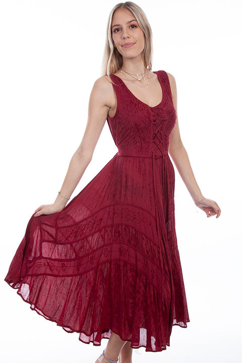 Scully Women's Lace-Up Jacquard Dress