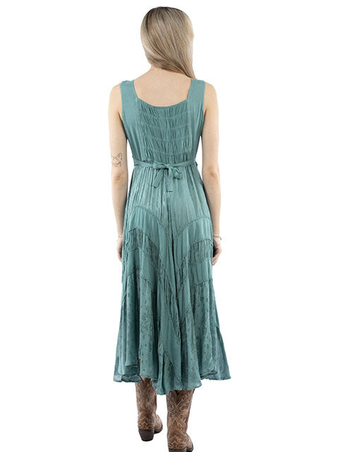 scully front lace dress Scully Women's Lace-Up Jacquard Dress