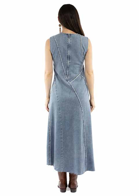 scully denim dress Scully Women's Dress - Honey Creek Collection - Sleeveless Hi / Lo - Princess Seams