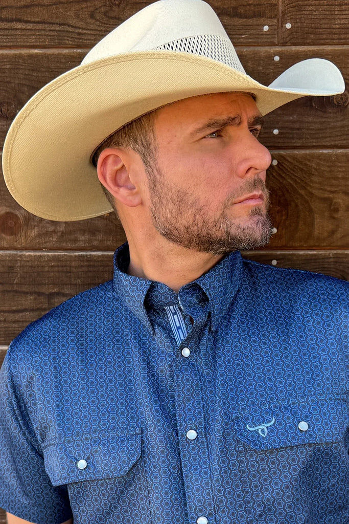 Men's Drover Cowboy Threads Performance Vent Snap Front Shirt #D184X