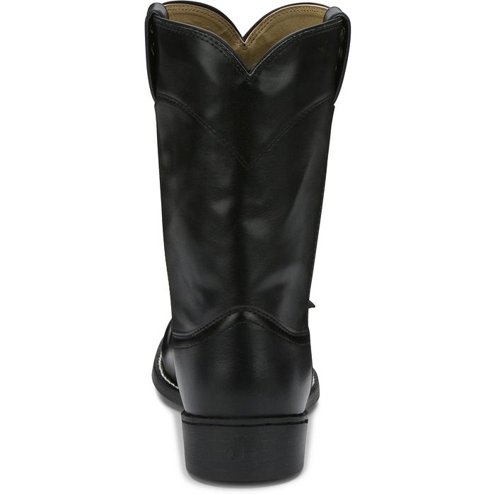 Justin JB3000 Temple Roper men\'s boots in black cowhide leather. Temple 10 main image 4