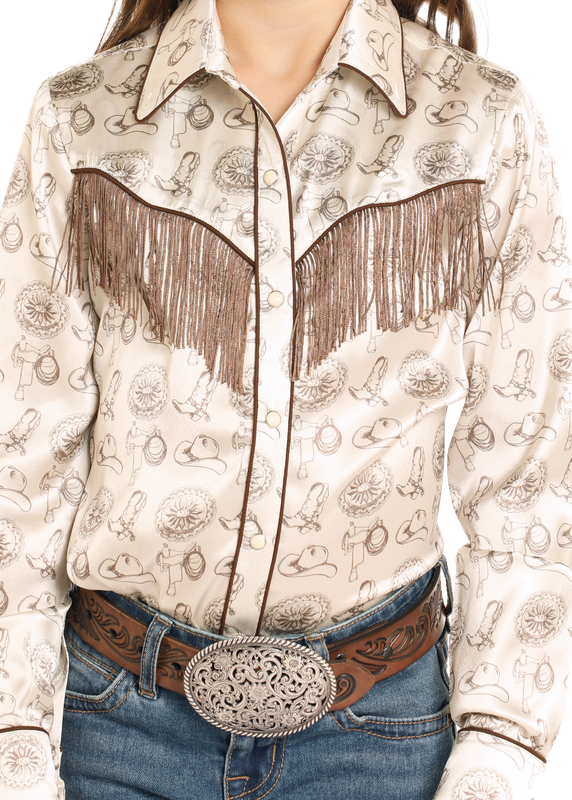 Girl's Rock & Roll Cowgirl Snap Front Shirt #BGN2S04517