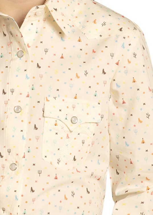 Girl's Panhandle Slim Snap Front Shirt #LGN2S08037