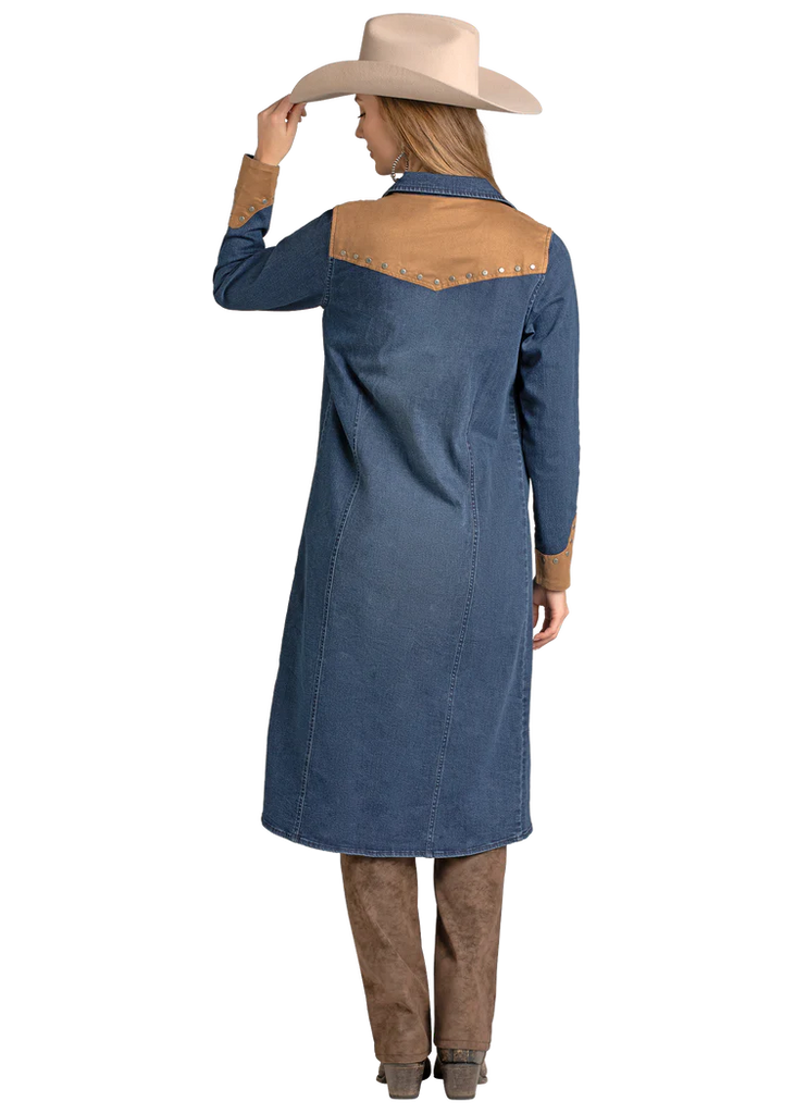slim denim dress My Favorite Stretchy Long Sleeve Denim Pocket Mini Dress SALE XL