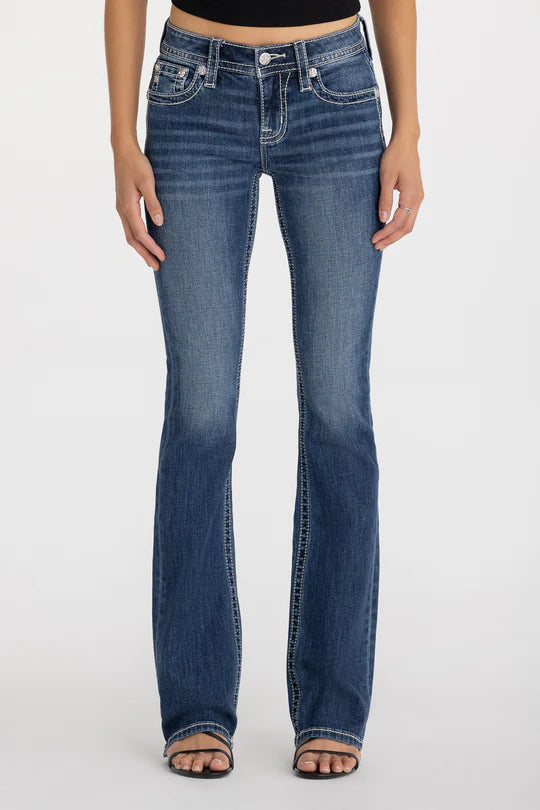 Women's Miss Me Midnight Cross Bootcut Jean #M9518BL