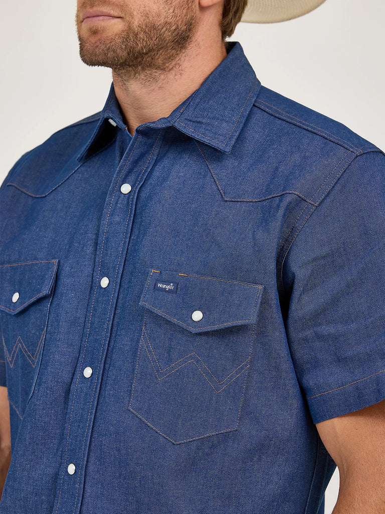 Men's Wrangler Authentic Cowboy Cut Snap Front Work Shirt #MS3127BX (Big and Tall)