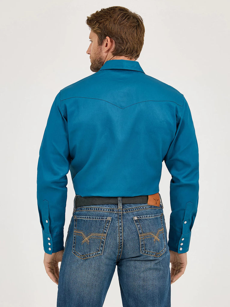 Men's Wrangler Cowboy Cut Firm Finish Twill Snap Front Work Shirt #MS71419X