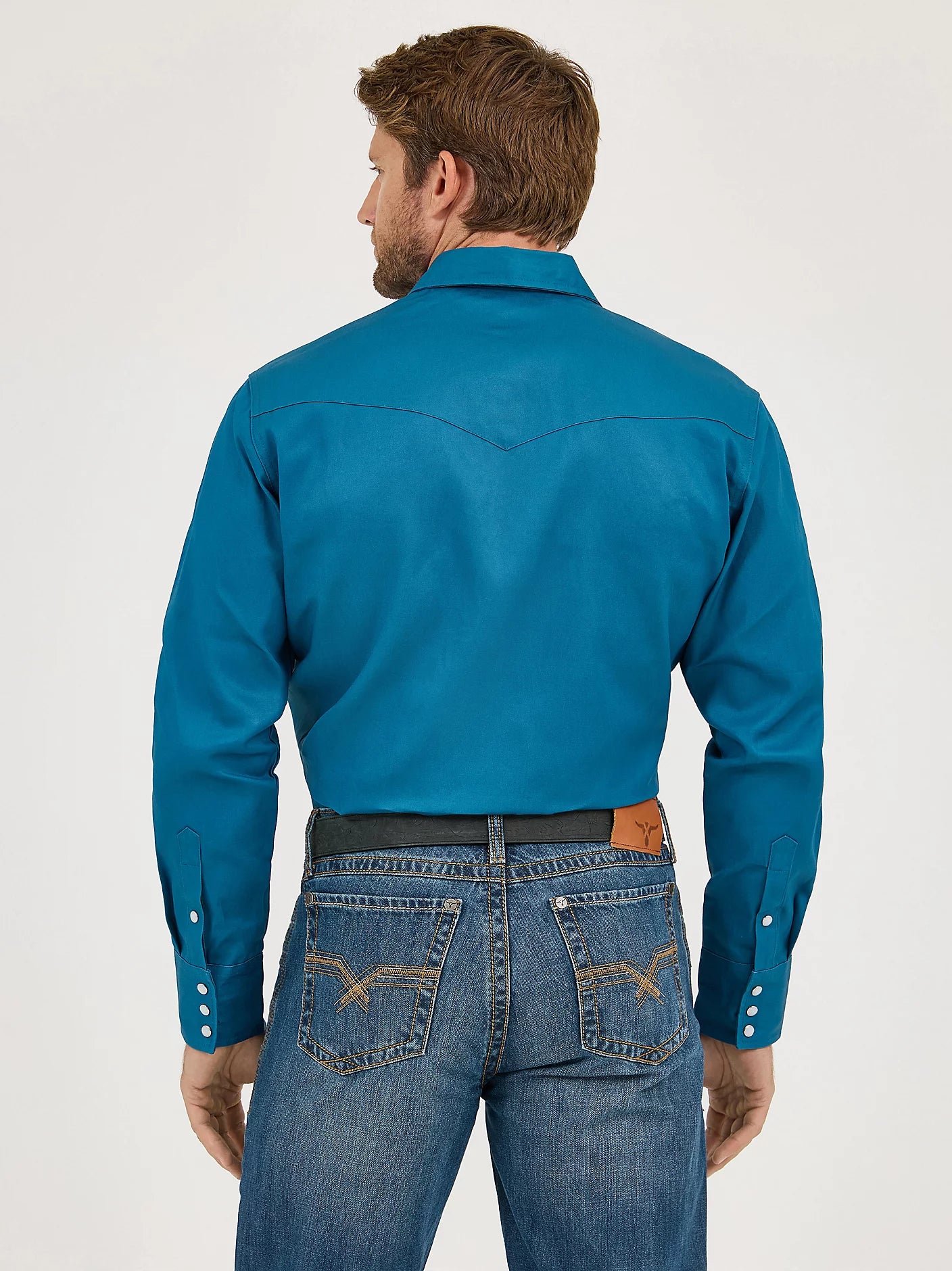 Men's Wrangler Cowboy Cut Firm Finish Twill Snap Front Work Shirt