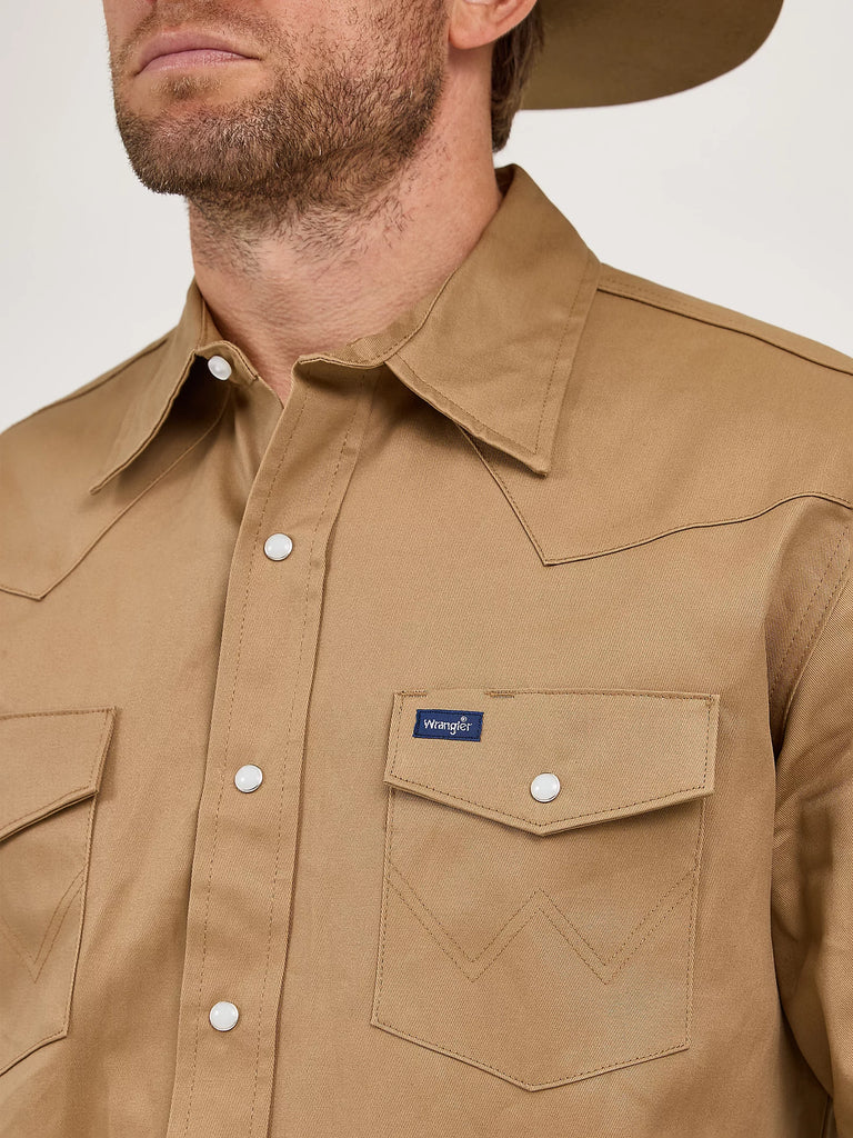 Men's Wrangler Authentic Cowboy Cut Snap Front Work Shirt #MS71519X (Big and Tall)