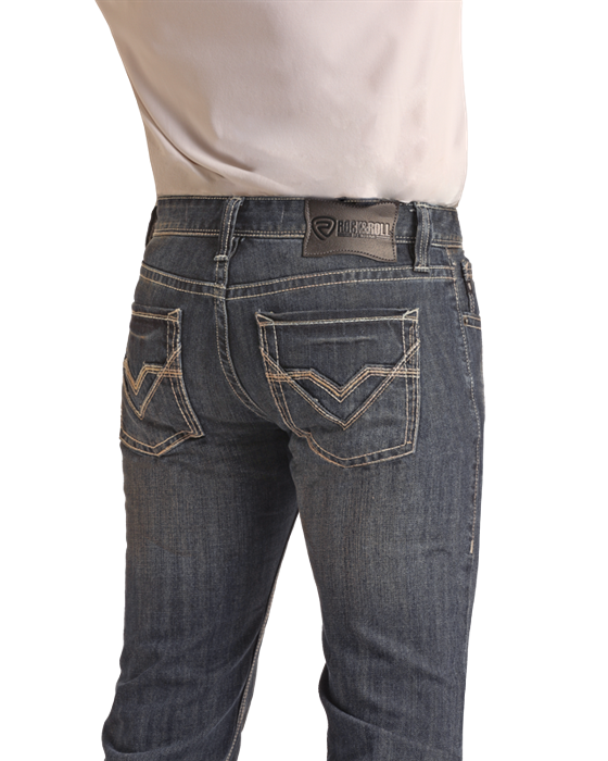 Men's Rock & Roll Cowboy Regular Fit Stackable Boot Cut Jean #MSP1763