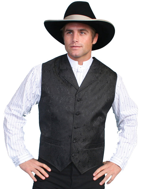 western dress vest Black Cowboy Available in sizes S Men's Dress Vests | High